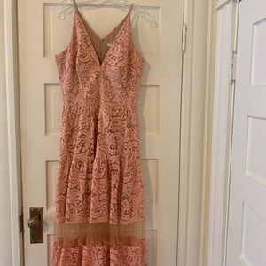 Dress the Population Pink & Gold Dress